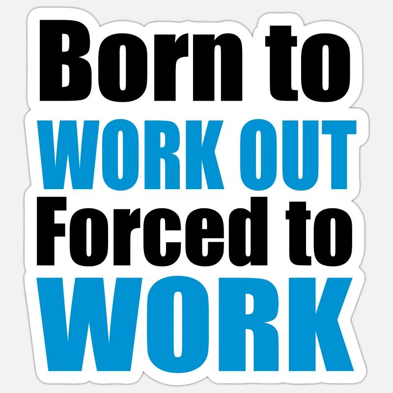 gym - Sticker Größe S (10 x 10 cm) - Mattweiß