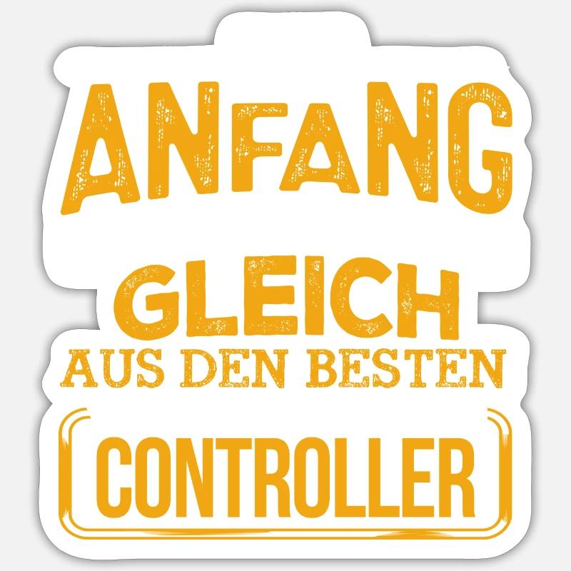 CONTROLLER - Der Beste - Sticker Größe S (10 x 10 cm) - Mattweiß