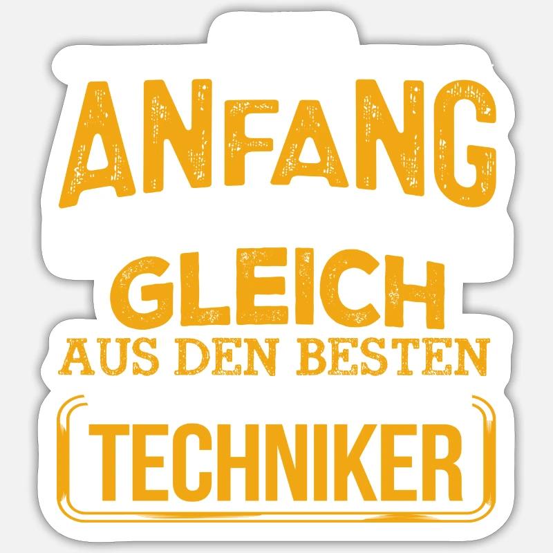 TECHNIKER - Der Beste Sticker Größe S (10 x 10 cm)