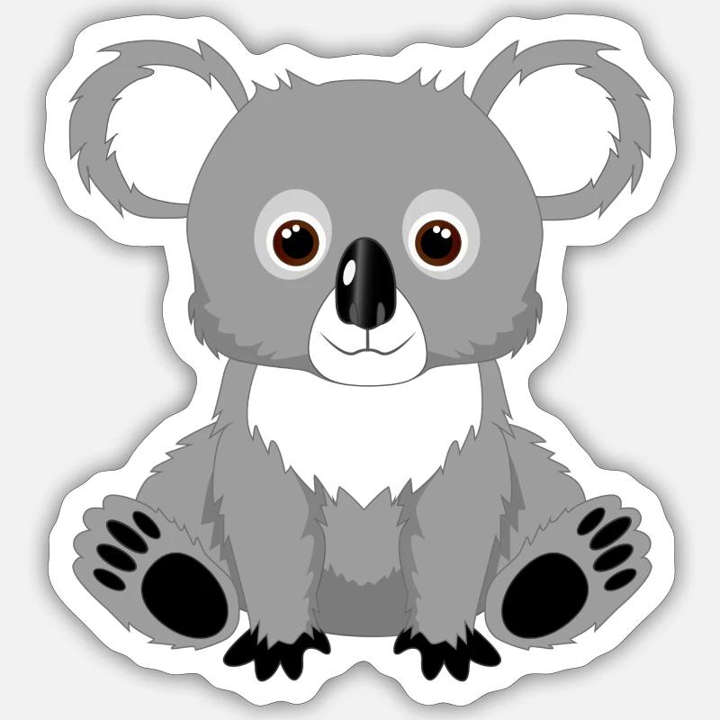 Netter Koala Sticker Größe S (10 x 10 cm)