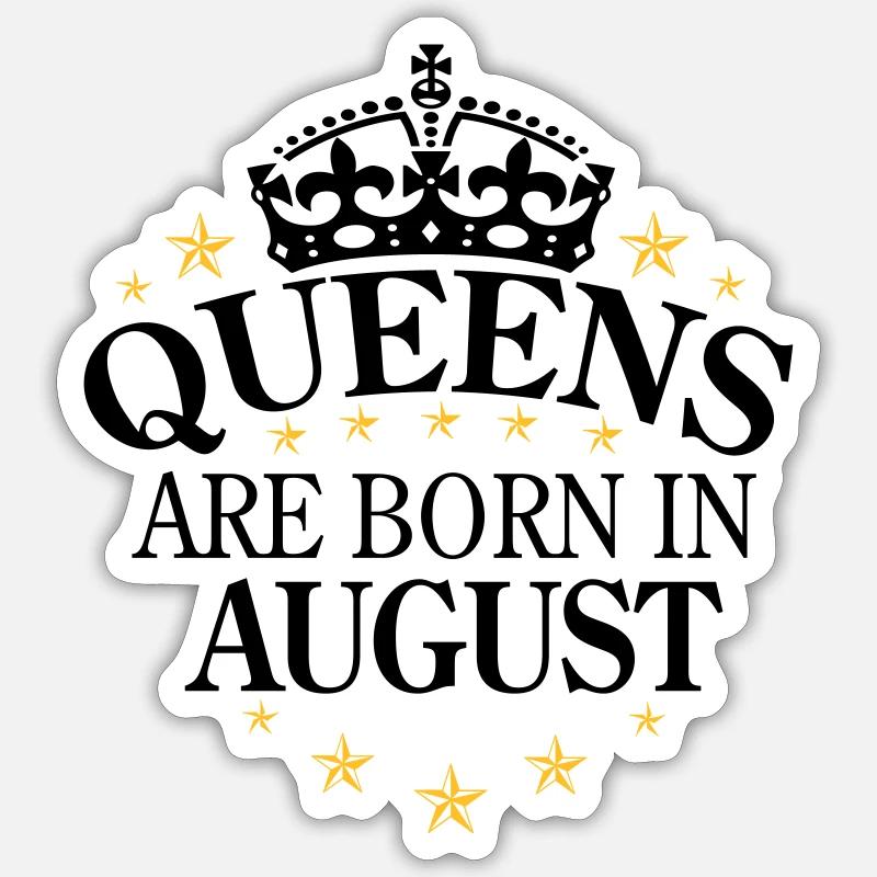 Queens August - Sticker size S (10 x 10 cm) - white matte