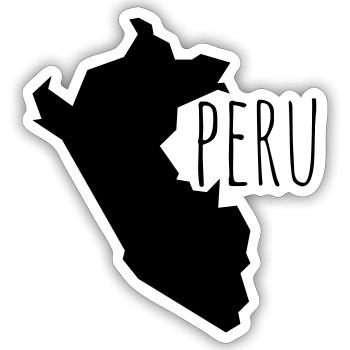 Peru - Sticker Größe S (10 x 10 cm) - Mattweiß - Vorne
