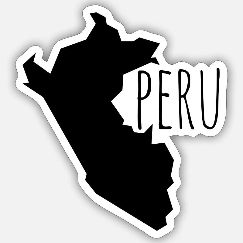 Peru - Sticker Größe S (10 x 10 cm) - Mattweiß