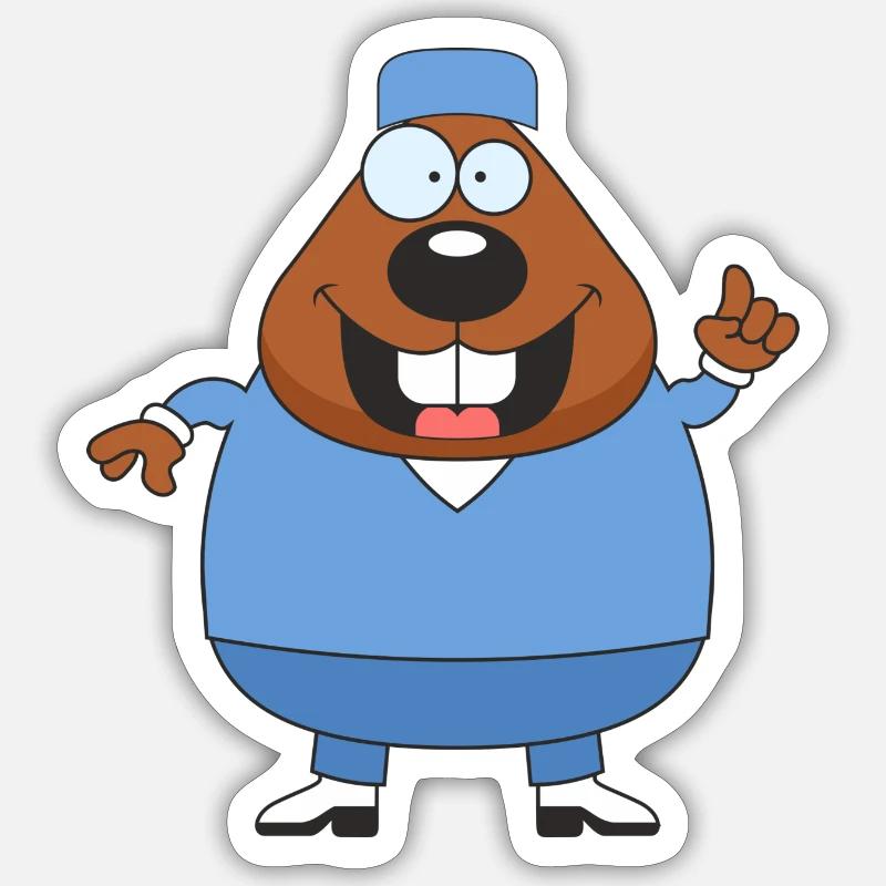 doc32 - Sticker taille S (10 x 10 cm) - blanc mat