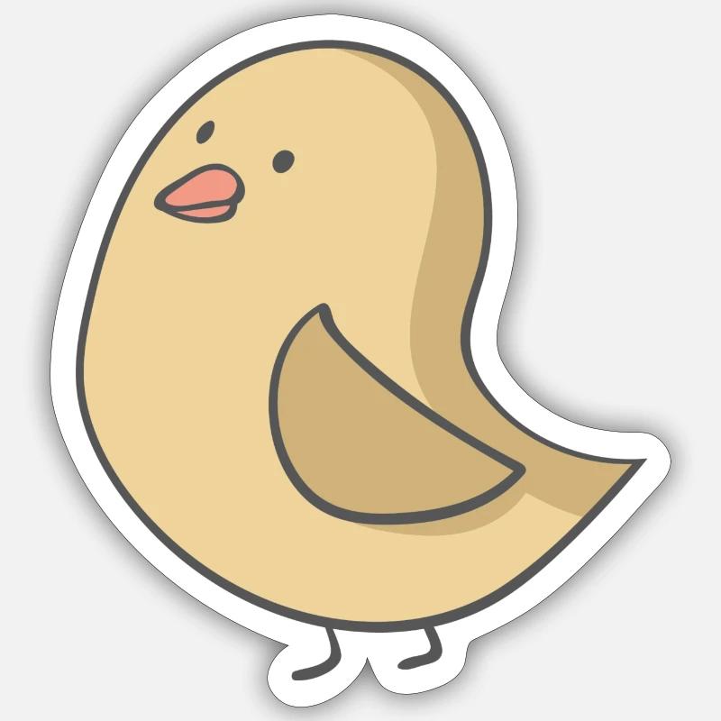 Vogel - Sticker Größe S (10 x 10 cm) - Mattweiß
