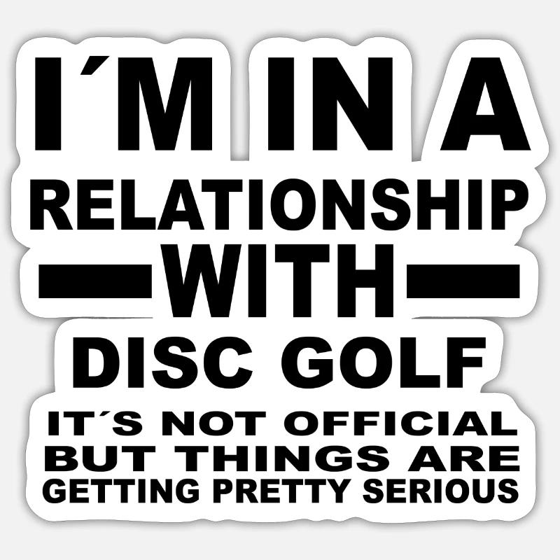 relation avec golf de disque Sticker taille S (10 x 10 cm)