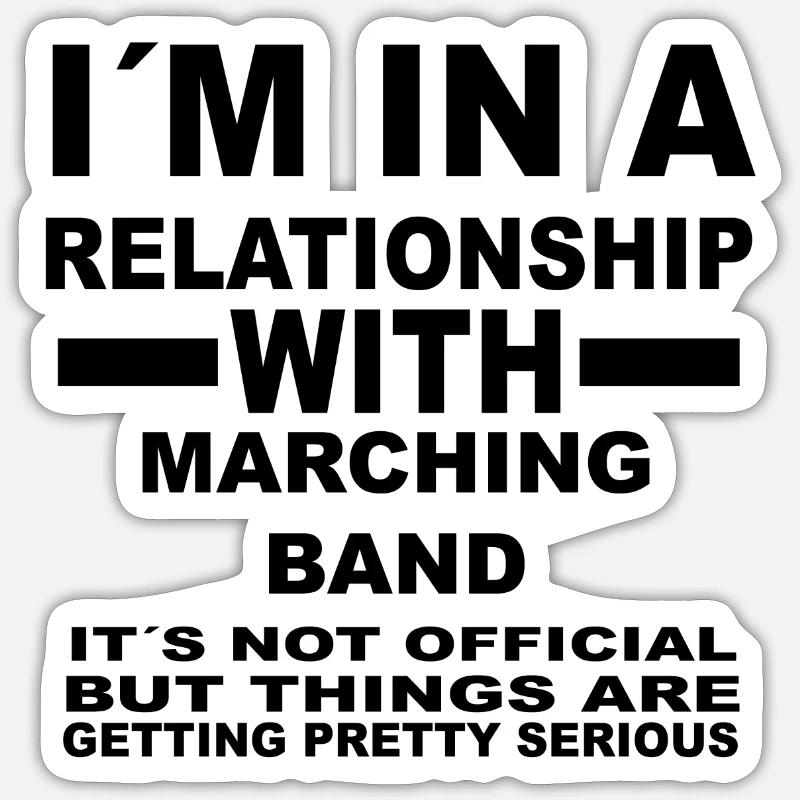 relation avec fanfare - Sticker taille S (10 x 10 cm) - blanc mat