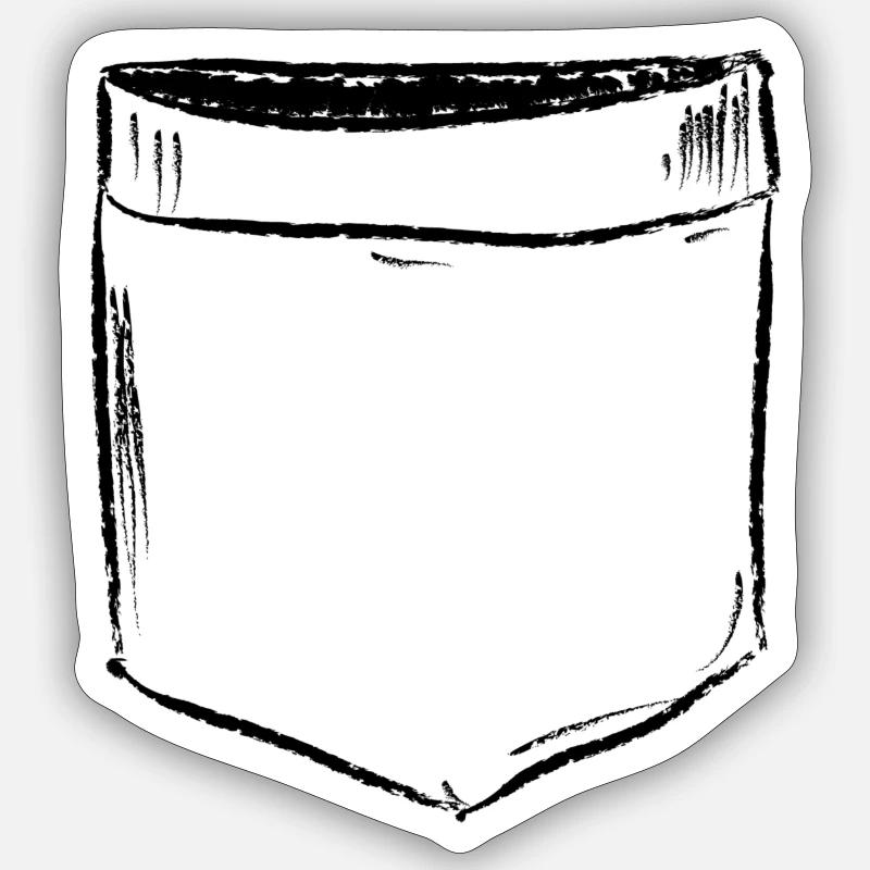 Brusttasche Comic Draw Sticker Größe S (10 x 10 cm)