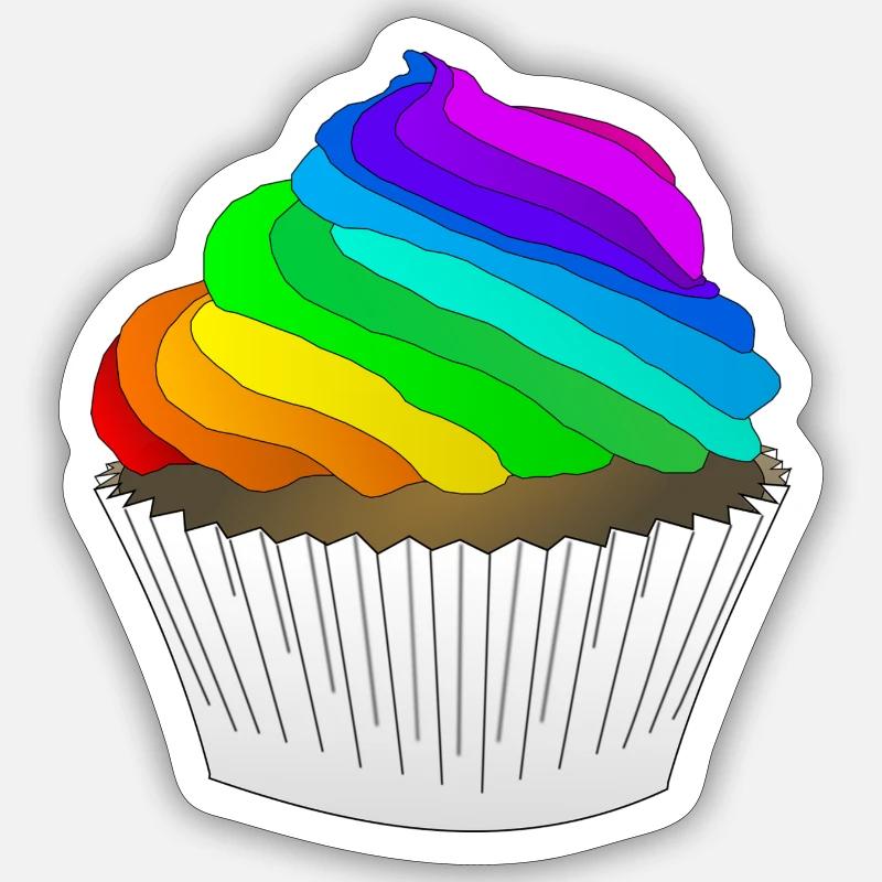 Cupcake - Sticker size S (10 x 10 cm) - white matte
