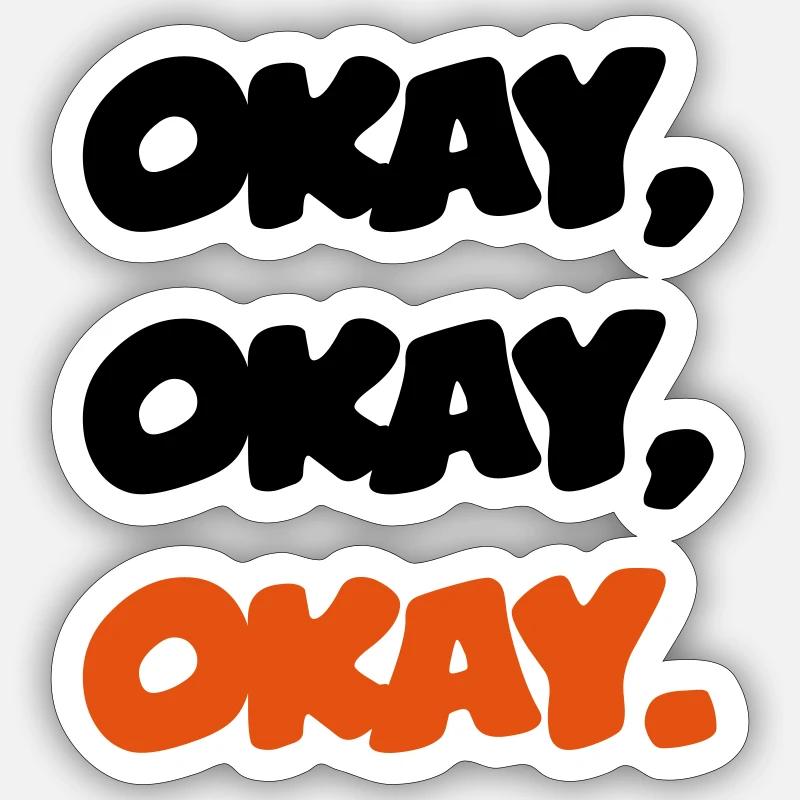 Ok - Sticker size S (10 x 10 cm) - white matte