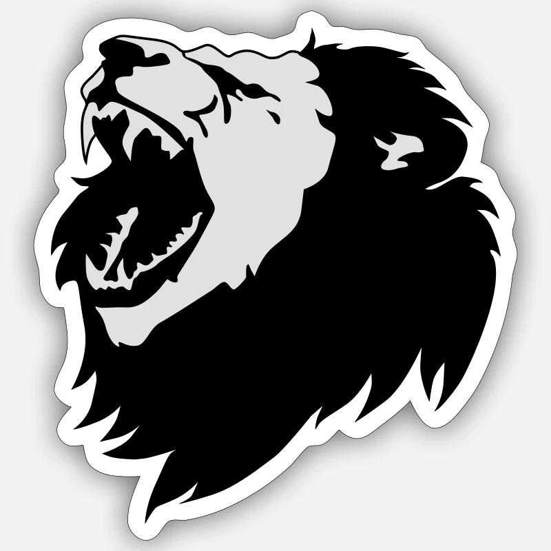 lion - Sticker size S (10 x 10 cm) - white matte