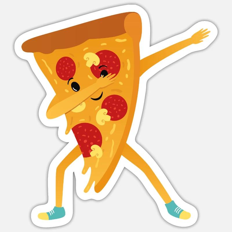 Dabbing Pizza - Dab Dance Gift Sticker taille S (10 x 10 cm)