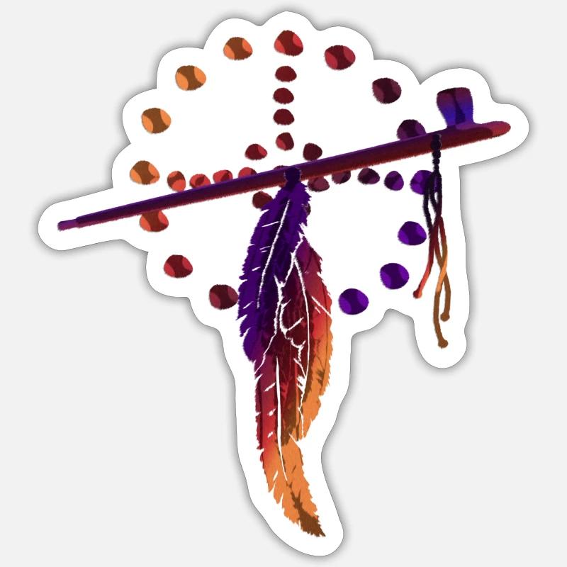 Roue roue de médecine / médecine - Sticker taille S (10 x 10 cm) - blanc mat