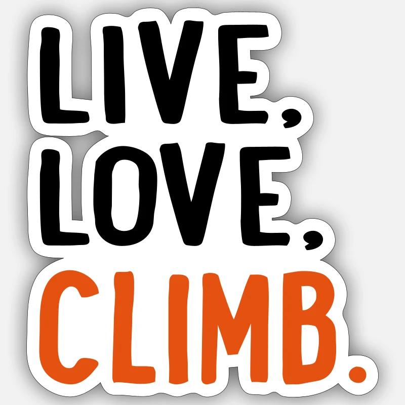 6254398 115223395 escalade - Sticker taille S (10 x 10 cm) - blanc mat