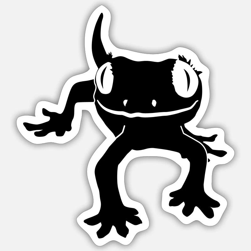 Crested gecko - Sticker size S (10 x 10 cm) - white matte