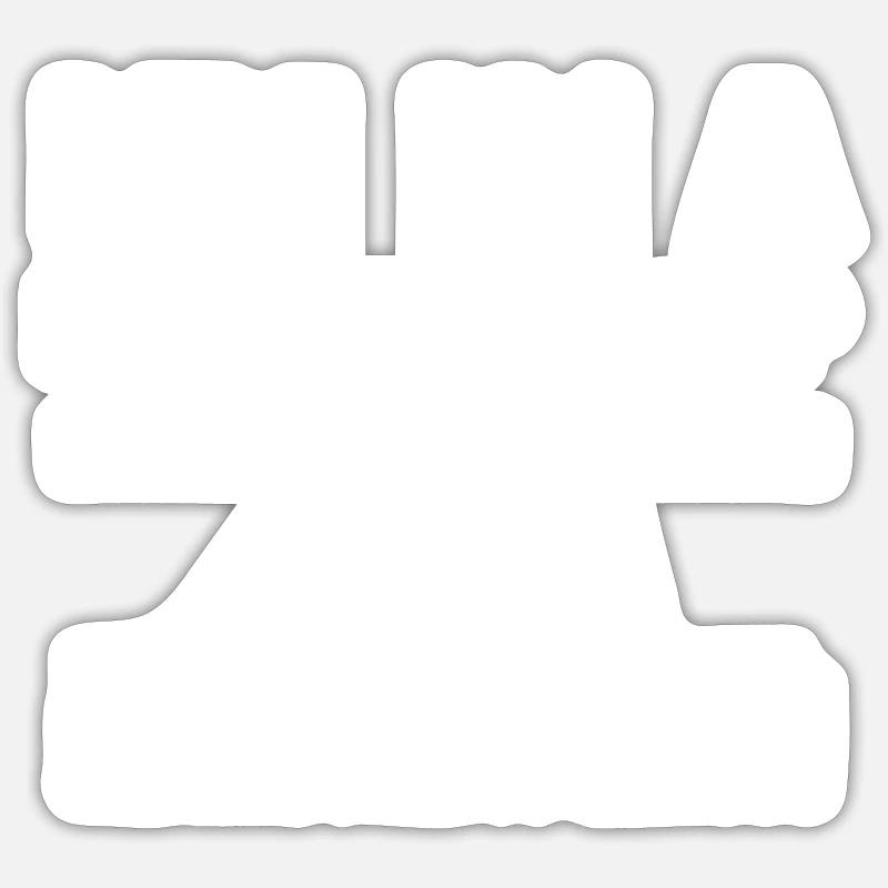 PERSONALIZABLE present birthday relationship mi - Sticker size S (10 x 10 cm) - white matte