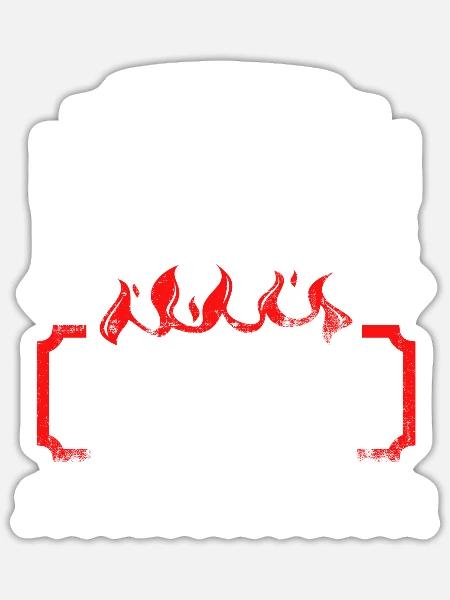 STEFAN - Grill - Sticker Größe S (10 x 10 cm) - Mattweiß