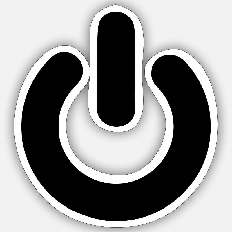 Power - Sticker Größe S (10 x 10 cm) - Mattweiß