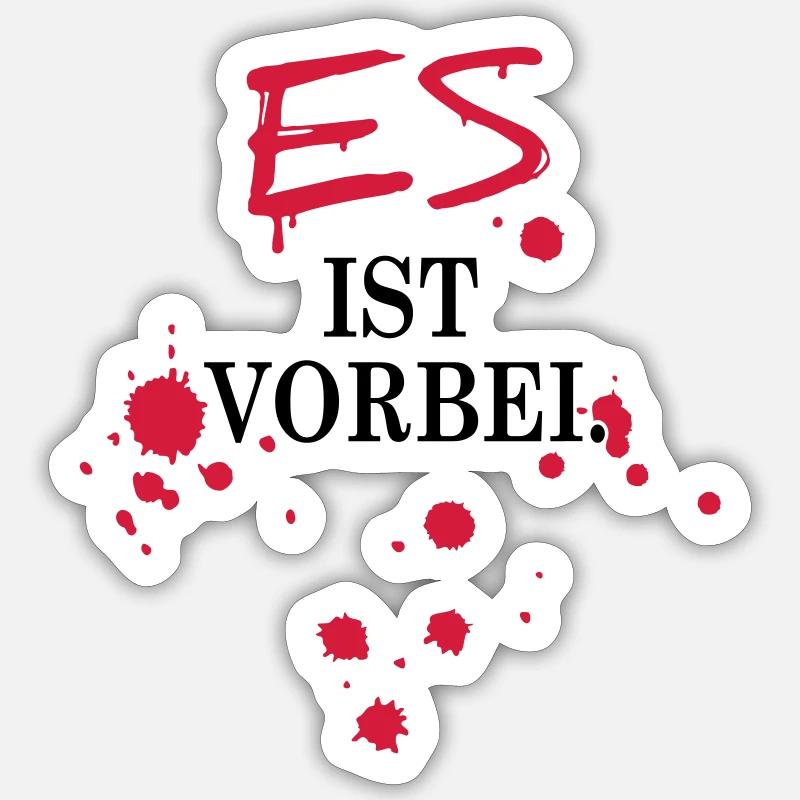 Es ist vorbei Sticker Größe S (10 x 10 cm)