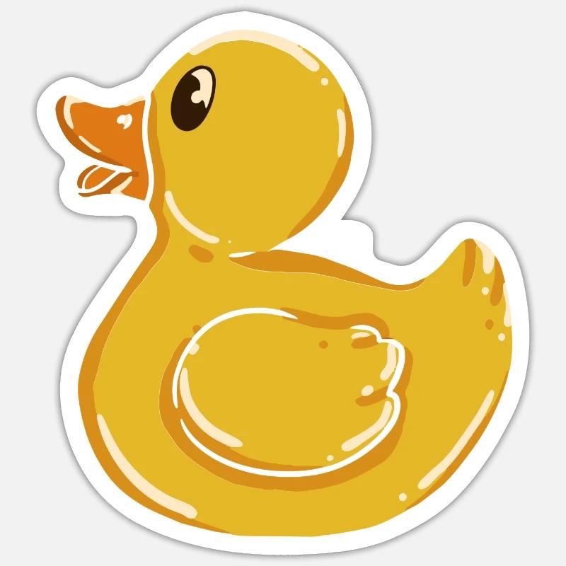 Bathing Duck Squeaky Duck Duck Rubber Duck Chick Sticker size S (10 x 10 cm)