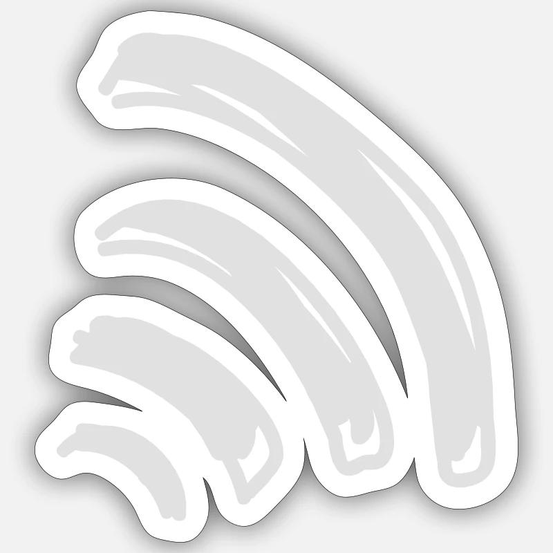 Ondes Wifi - Sticker taille S (10 x 10 cm) - blanc mat