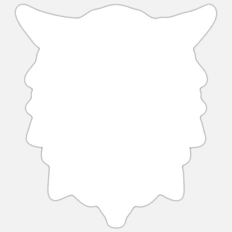 wolfwhite - Sticker size S (10 x 10 cm) - white matte
