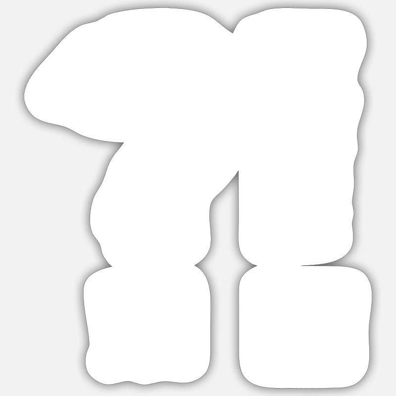 Fragezeichen Ausrufezeichen Comicstyle. - Sticker Größe S (10 x 10 cm) - Mattweiß