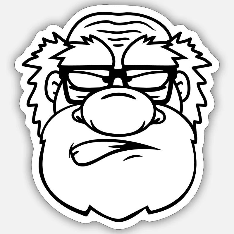 face head evil annoyed wuetend sour Schlec Sticker size S (10 x 10 cm)