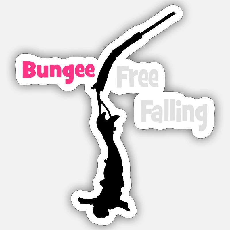 Bungee Fall - Sticker size S (10 x 10 cm) - white matte