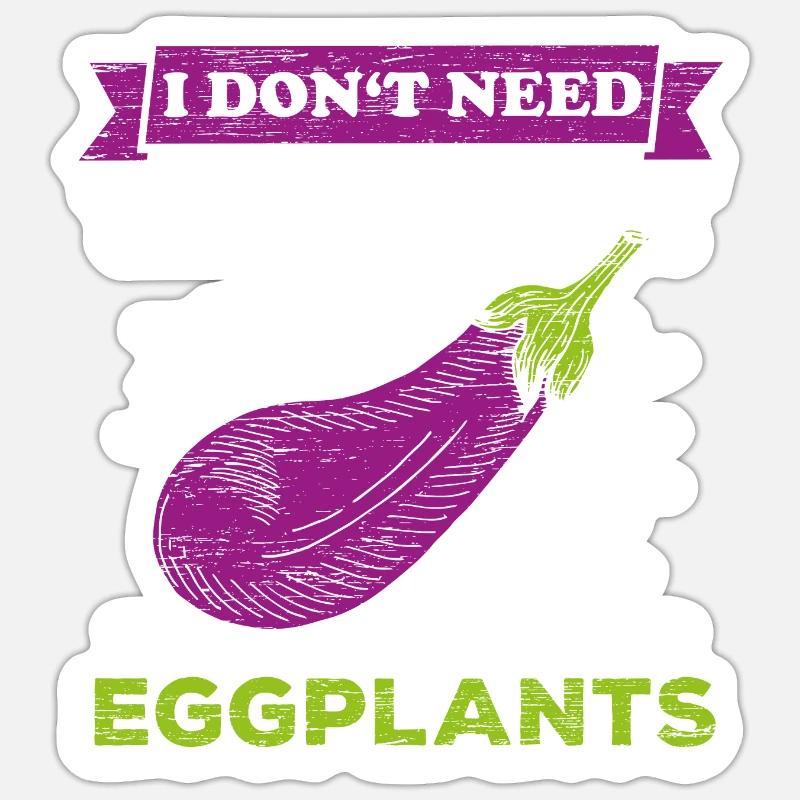 Eggplant gift Sticker size S (10 x 10 cm)