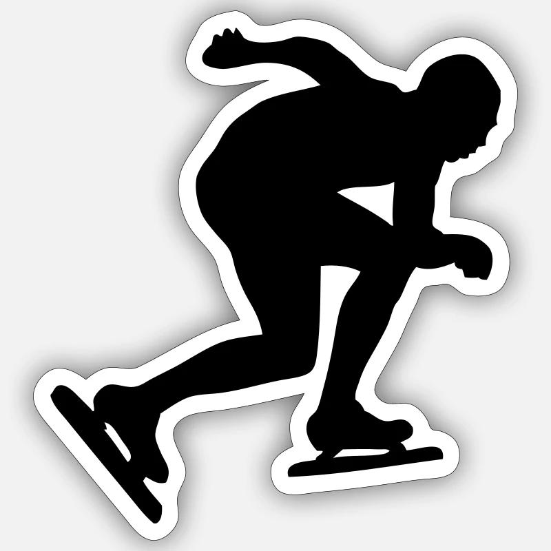 Speed Skating Sticker size S (10 x 10 cm)