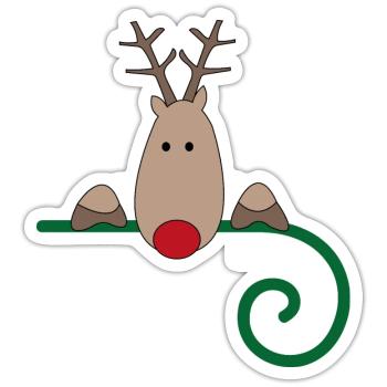 Weihnachten - Sticker Größe S (10 x 10 cm) - Mattweiß - Vorne