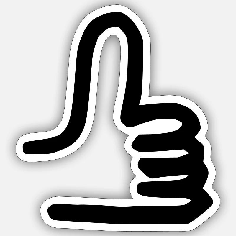 thumbs up Sticker size S (10 x 10 cm)