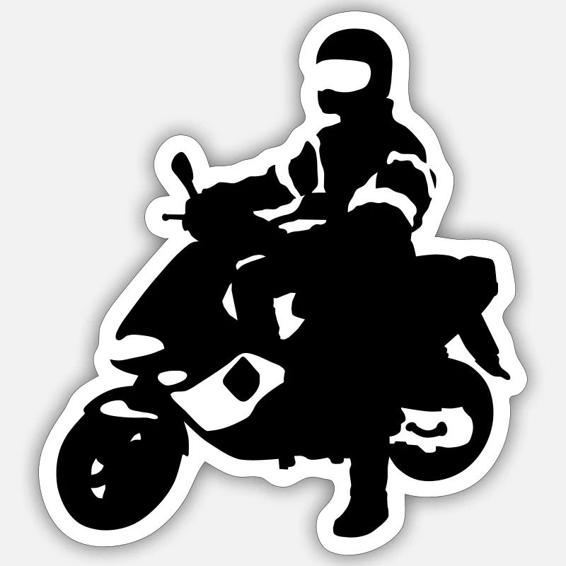 Scooter - Sticker taille S (10 x 10 cm) - blanc mat