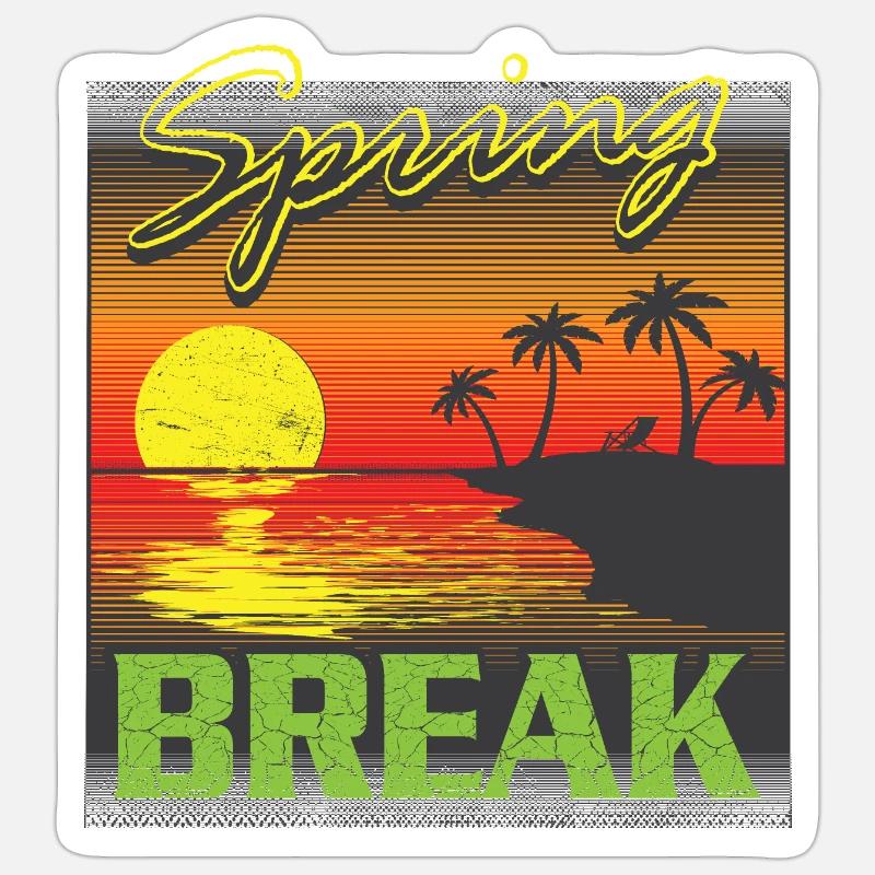 Spring Break - Sticker size S (10 x 10 cm) - white matte