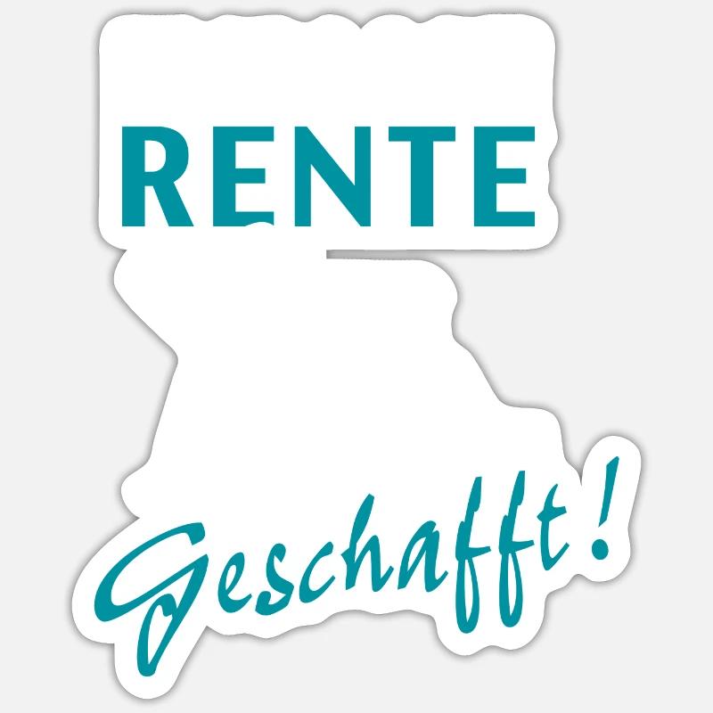 Finally retired, done - Sticker size S (10 x 10 cm) - white matte
