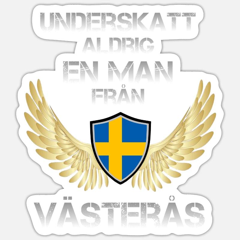 Vasteras - Sticker taille S (10 x 10 cm) - blanc mat
