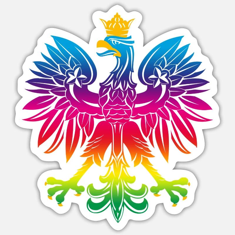 Rainbow eagle 1 Sticker size S (10 x 10 cm)