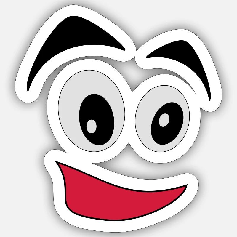 comique - Sticker taille S (10 x 10 cm) - blanc mat