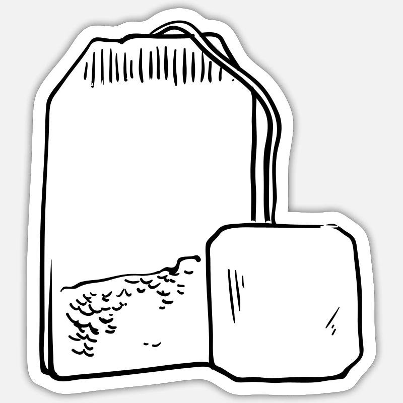 Tee Geschenk Zitrone Tasse Teebeutel Geschenkidee Sticker Größe S (10 x 10 cm)