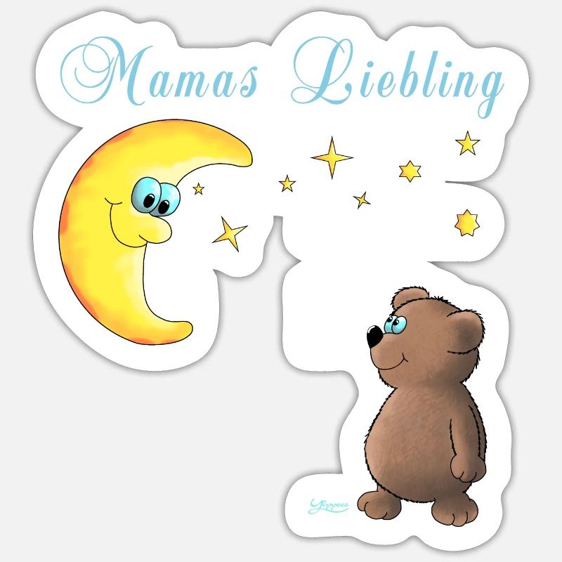 Le chouchou de maman - Sticker taille S (10 x 10 cm) - blanc mat