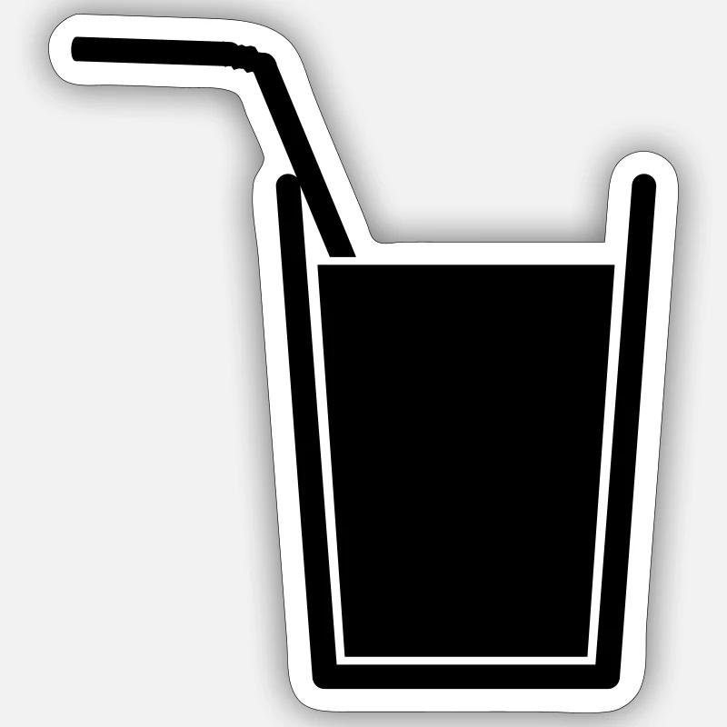 Drink - Sticker Größe S (10 x 10 cm) - Mattweiß