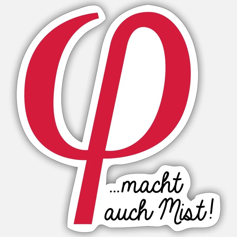 klein phi macht auch Mist - Sticker taille S (10 x 10 cm) - blanc mat