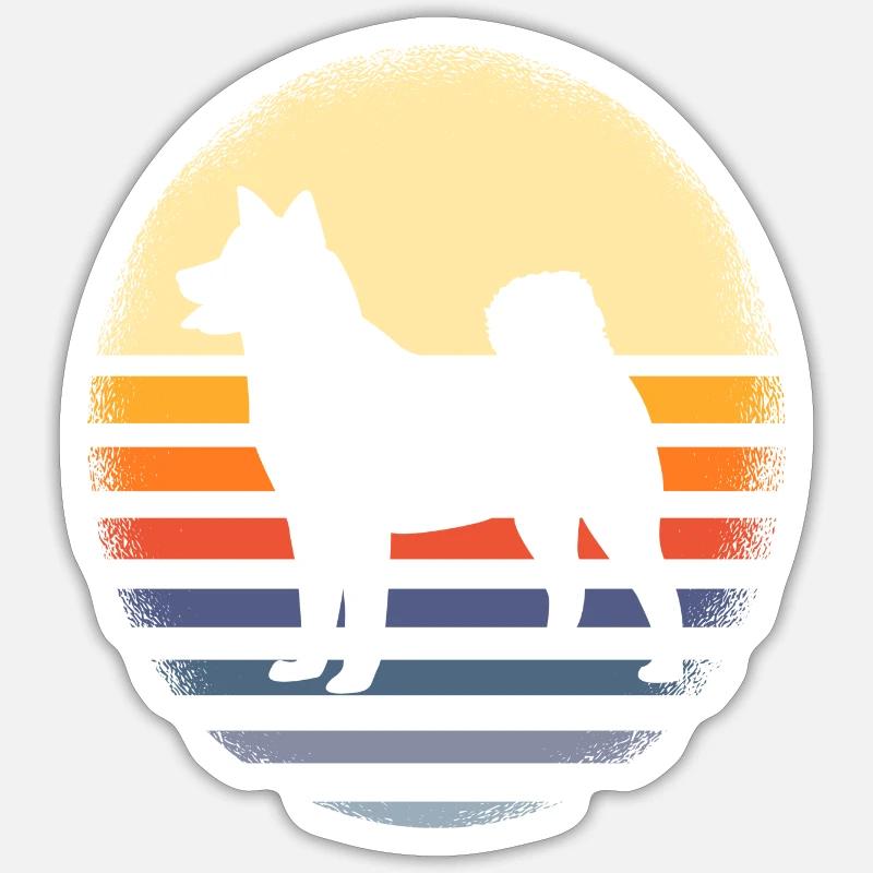 Dog - Sticker taille S (10 x 10 cm) - blanc mat
