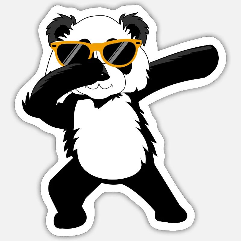Panda Bear Dabbing Dab Dance Gift Sticker taille S (10 x 10 cm)