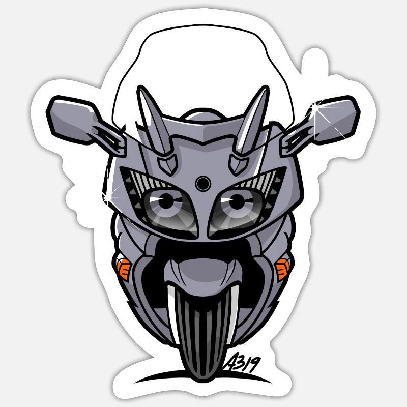 FJR Silverstorm - Sticker Größe S (10 x 10 cm) - Mattweiß