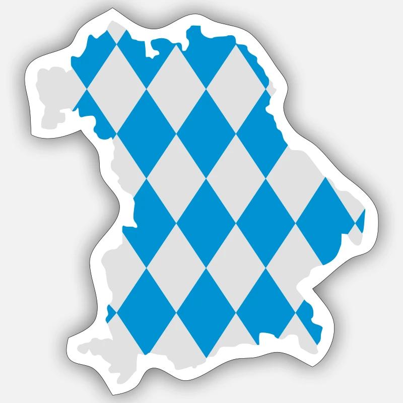 Bavière - Sticker taille S (10 x 10 cm) - blanc mat