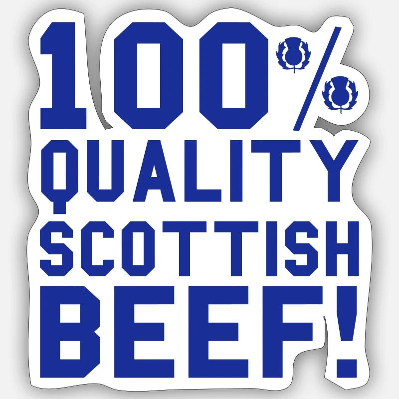 Scottish - Sticker taille S (10 x 10 cm) - blanc mat