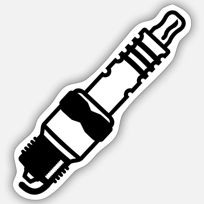 Spark plug Sticker size S (10 x 10 cm)
