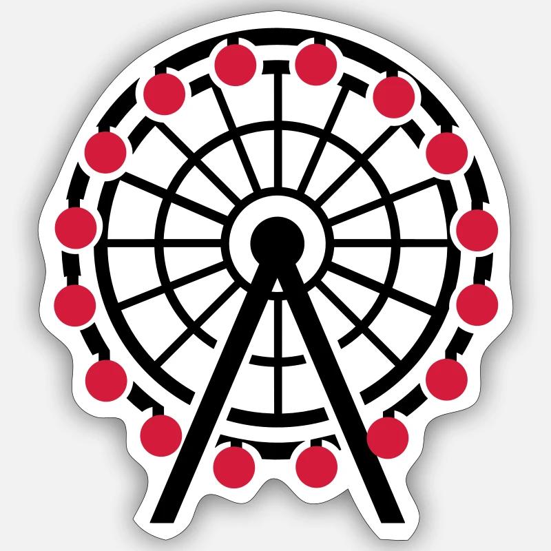 Grande roue - Sticker taille S (10 x 10 cm) - blanc mat